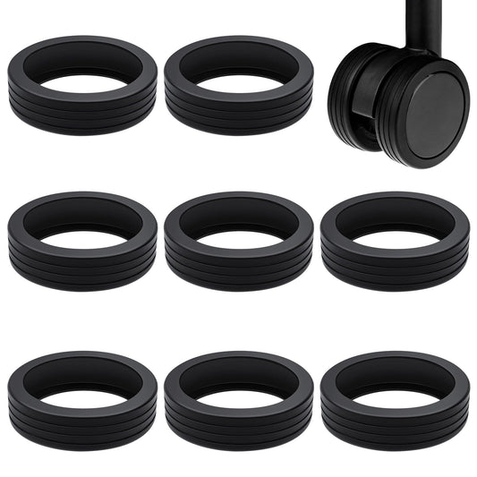 Dimeho 8Pcs Luggage Wheel Covers Suitcase Wheel Protectors Luggage Wheel Protector Silicone Wheel Cover Suitcase Trolley Case Caster Covers Rubber Luggage Wheel Covers for Carry On Suitcases (Black)