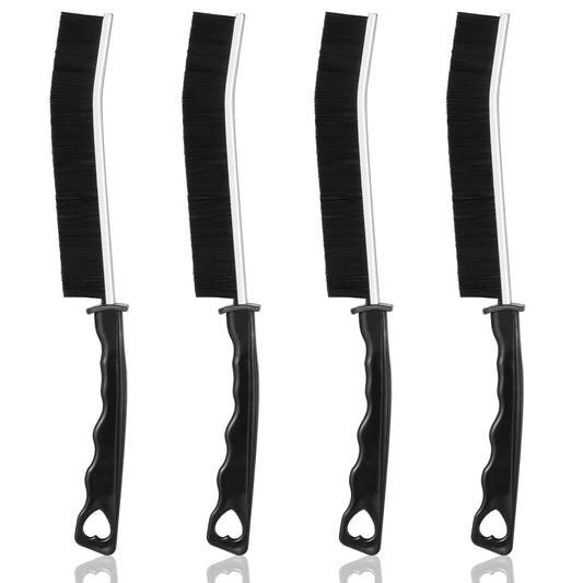 Dimeho 4 Pcs Hard Bristle Crevice Cleaning Brush, Gaps Cleaning Brush Small Spaces Grout Cleaner Brush Multi-Functional Bathroom Skinny Gaps Brush Tool for Household Use Window Kitchen Narrow Corner