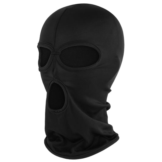 COMNICO 3 Hole Full Face Cover Winter Ski Balaclava Mask Riding Warm Face Cover Windproof Head Mask for Adult Outdoor Sports Black