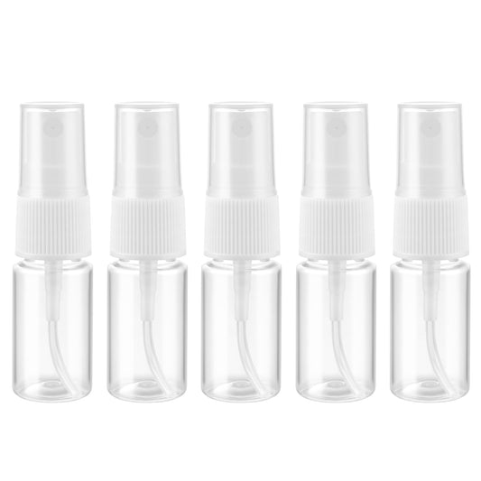 5PCS Small Spray Bottles, 10ML Mini Travel Spray Bottles Travel Bottles Refillable Liquid Containers, Fine Mist Sprayer Bottle, Transparent Plastic Atomiser for Essential Oil, Cosmetic, Perfume