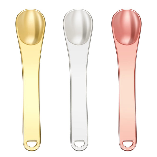 Sibba Facial Massage Spatula Sticks Mini Skincare Tiny Spoons Face Eye Cream Lotion Makeup Applicator Tools Brush Set Skin Care Beauty Cosmetic Tool (3 PCS Multi-colored)