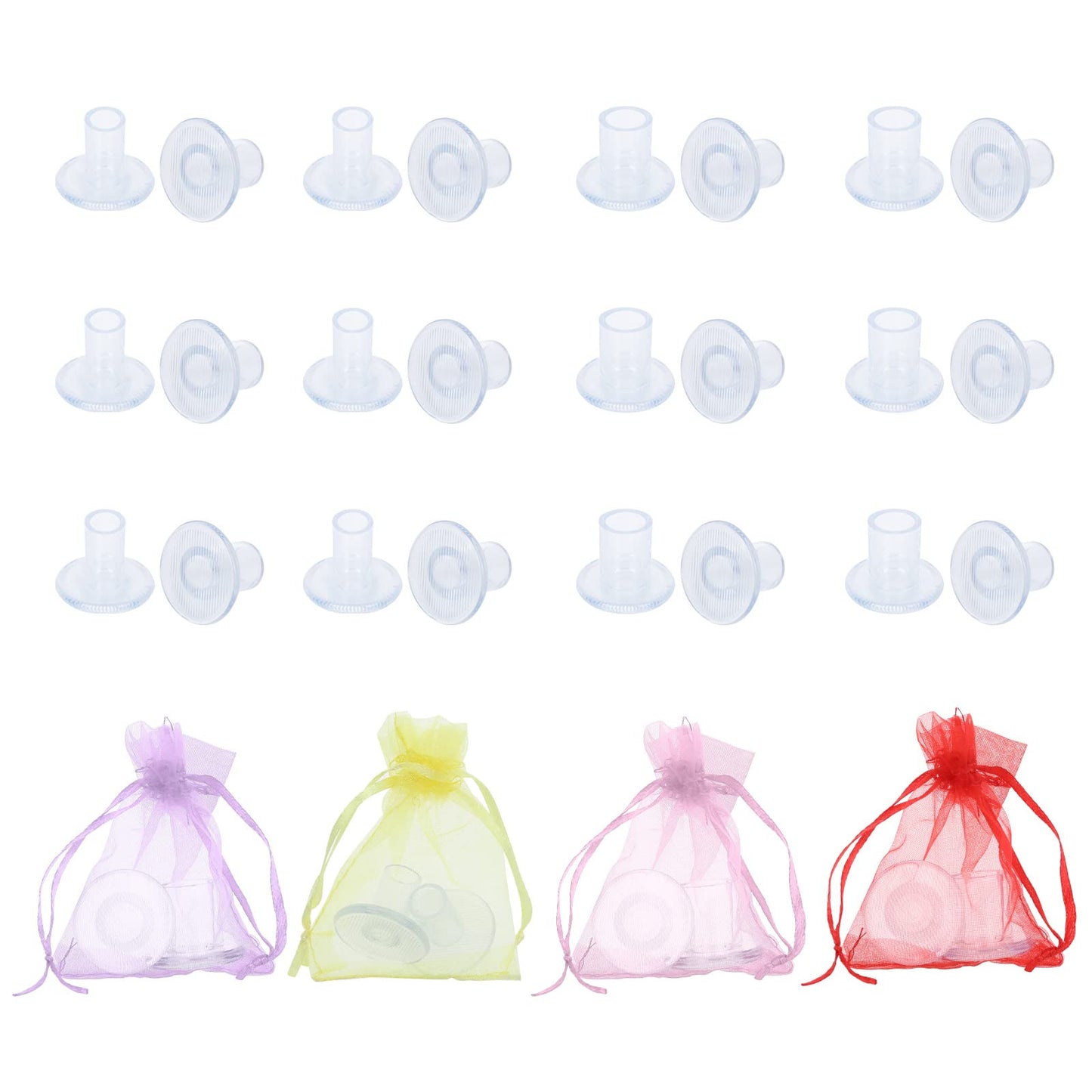 Sibba High Heel Protectors Shoe Guards Repair Replacement Caps Heels Tips Sole Shield Covers Bottom Stoppers Inserts Walking Standing for Women Bridesmaid Wedding (12 Pairs Transparent)