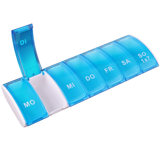 Sibba Pill Organizer Medicine Box 1 PC Weekly Container 3 Times A Day Medication Holder Cute Small Case Daily Supplement Mini Single Grid Storage Bottle Mobility Living Aids Travel