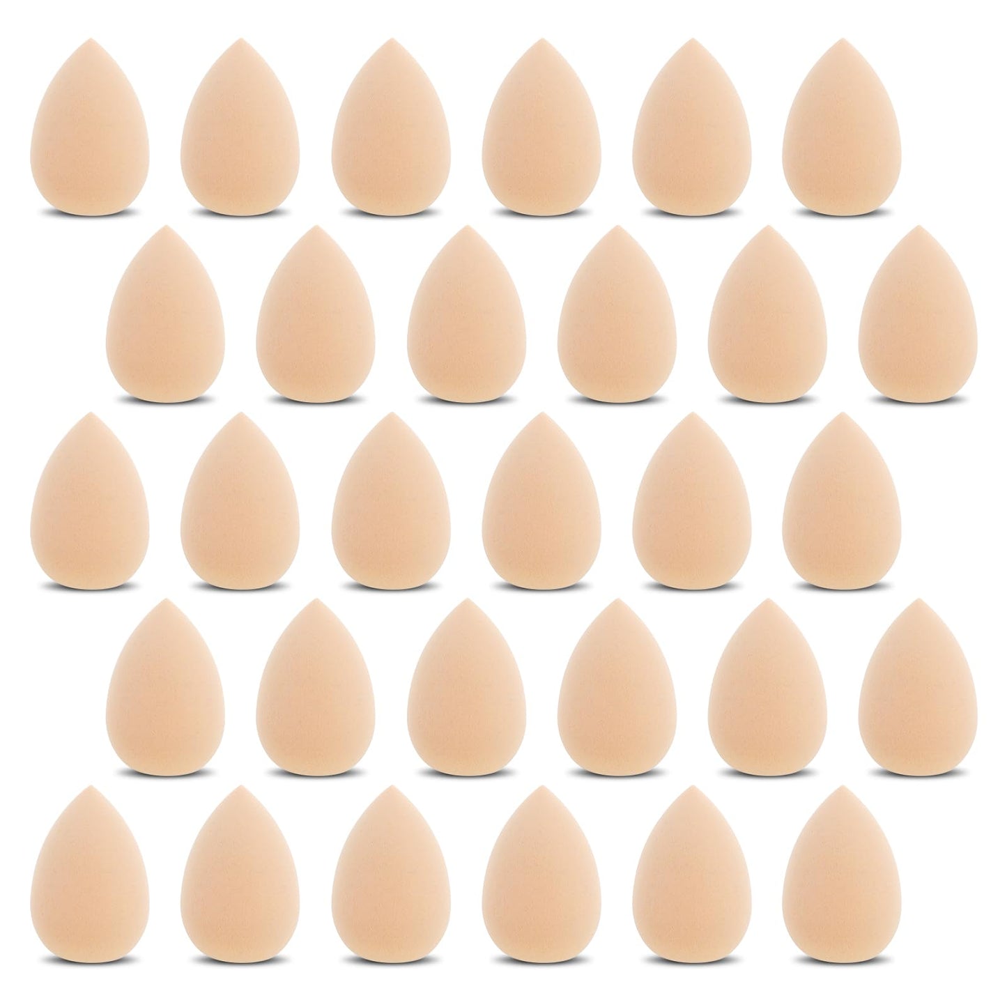 Wanmu Pack of 30 Mini Makeup Sponge, Makeup Sponge, Small Blender, Foundation Powder Puffs for Mineral Powder, Loose Powder, Cosmetics, Powder, Cream Repairs, Cosmetic Sponges