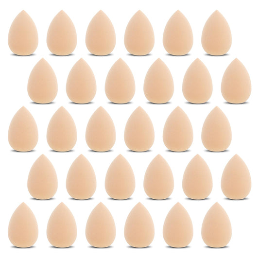 Wanmu Pack of 30 Mini Makeup Sponge, Makeup Sponge, Small Blender, Foundation Powder Puffs for Mineral Powder, Loose Powder, Cosmetics, Powder, Cream Repairs, Cosmetic Sponges