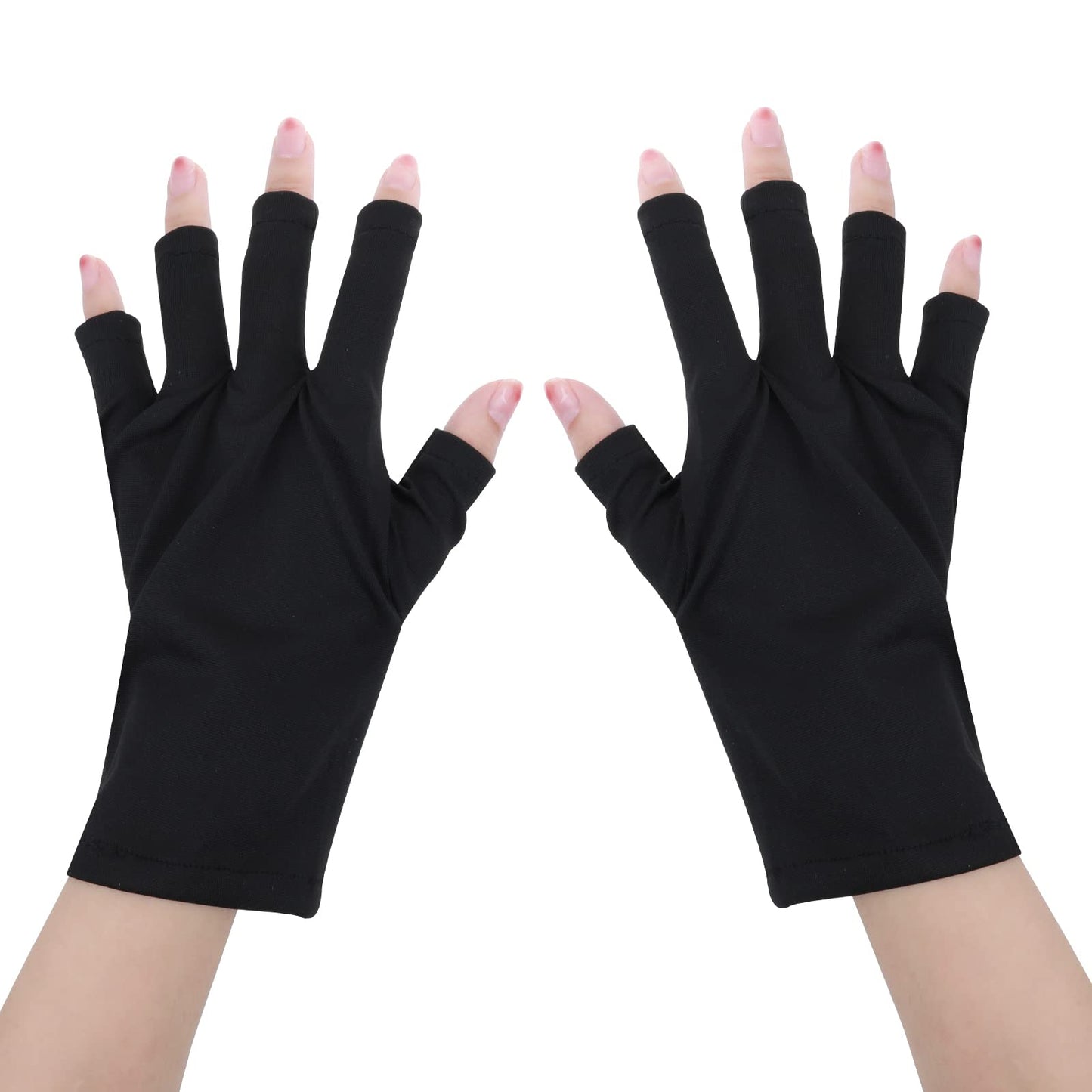 WLLHYF 1 Pair Anti UV Gloves Gel Manicure Gloves Professional Protection Fingerless Moisturizing Gloves Nail Art DIY Accessories Skin Care Protect Hands for Home Outdoor