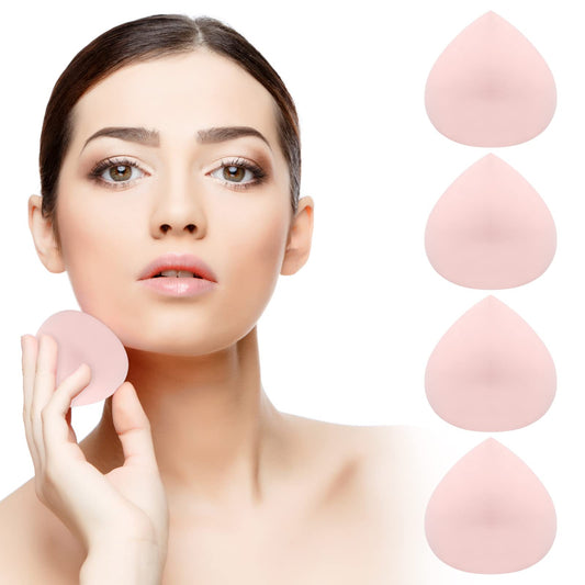 Sibba 4 Pieces Beauty Blender Makeup Sponge Eggs Set Cream Foundation Palette Powder Puff Make Up Face Pads Techniques Facial Blending Washing Brushes Mini Applicator Accessories (Orange)