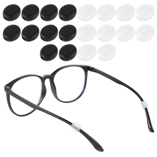 WLLHYF 10 Pairs Eyeglass Anti-slip Silicone Ear Clip, Glasses Temple Grips Retainer Mini Round Glasses Holder Over Ear, Eye Glasses Grippers Safety Stopper for Sunglasses Presbyopia Reading Glasses