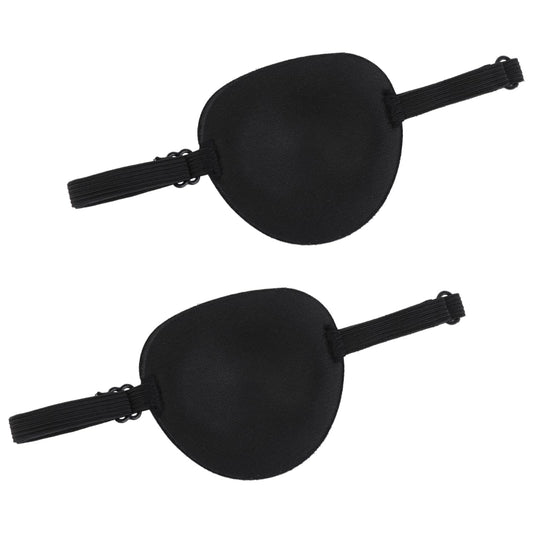 2 Pcs Eye Patch 3D Adjustable Eyepatch Reusable One Eye Cover Amblyopia Lazy Medical Eye Mask for Left or Right Eyes Cosplay Costume Adult