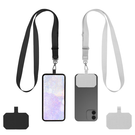 Dimeho 2 Packs Phone Lanyard Adjustable Neck Strap Multifunctional Universal Cell Phone Patch Removable Wrist lanyards for Keys Compatible with Most Smartphones ID Badge Card Holder
