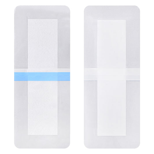 Wanmu 14 Pcs Long Waterproof Bandage, Incision Bandages for Large Wounds, Adheisve Shower Protector Island Dressing Pad Bordered for Hip Surgery Recovery (10.2 x 3.9 inches)