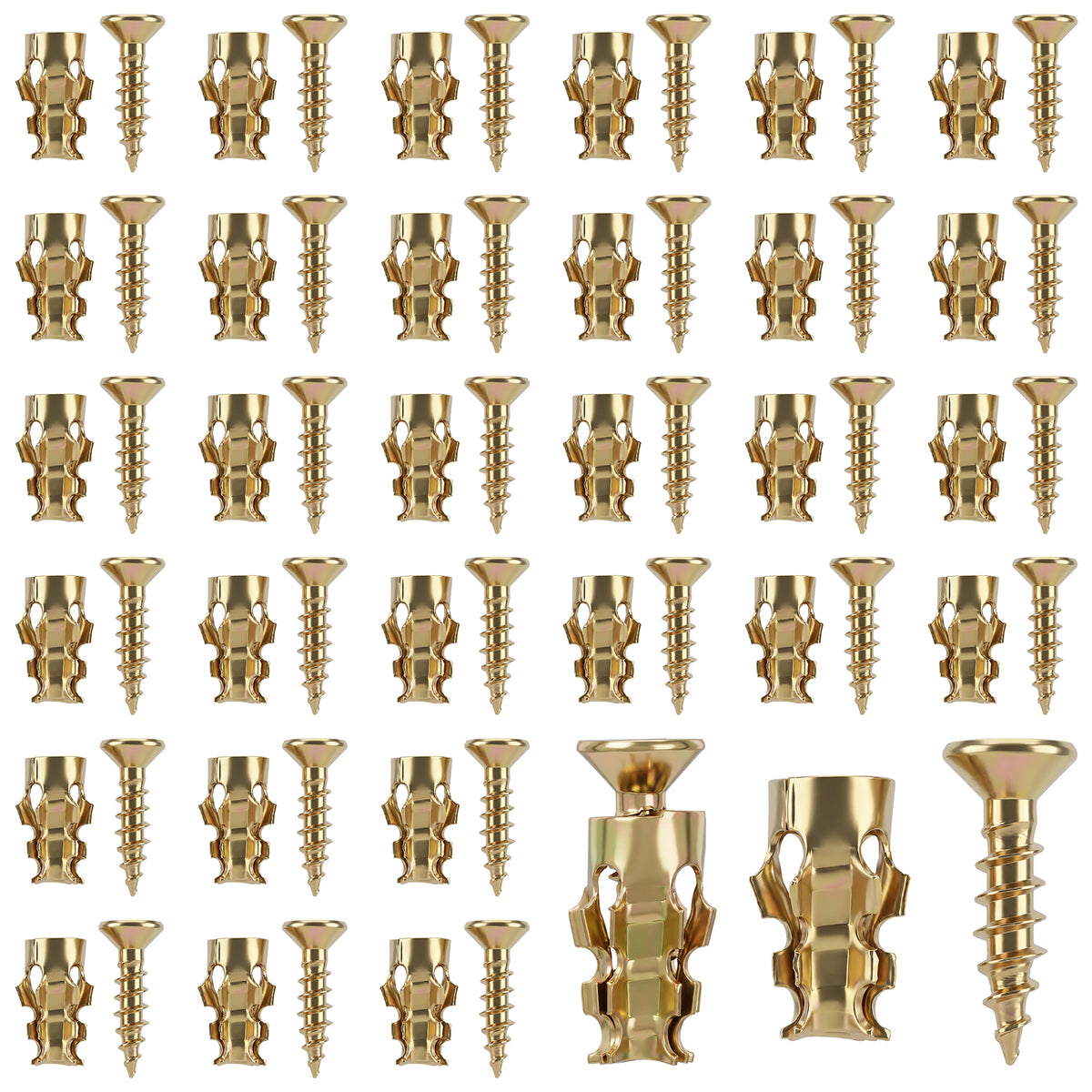 30 Pack 6×14mm Short Expansion Screw Set Door Hinge Thread Repair