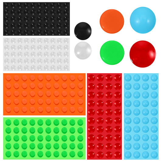 Sibba Bump Dots for Visually Impaired, 280 Pcs Silicone Braille Stickers Low Vision Aids Raised Tactile Dots for Elderly, Blind, 6 Color