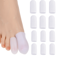 12 Pcs Silicone Toe Protectors Breathable Toe Cover Sleeves Fittable Gel Toe Cap Toe Cushions for Women Men Protect Toe from Rubbing Missing or Ingrown Toenails Corns Calluses Blisters