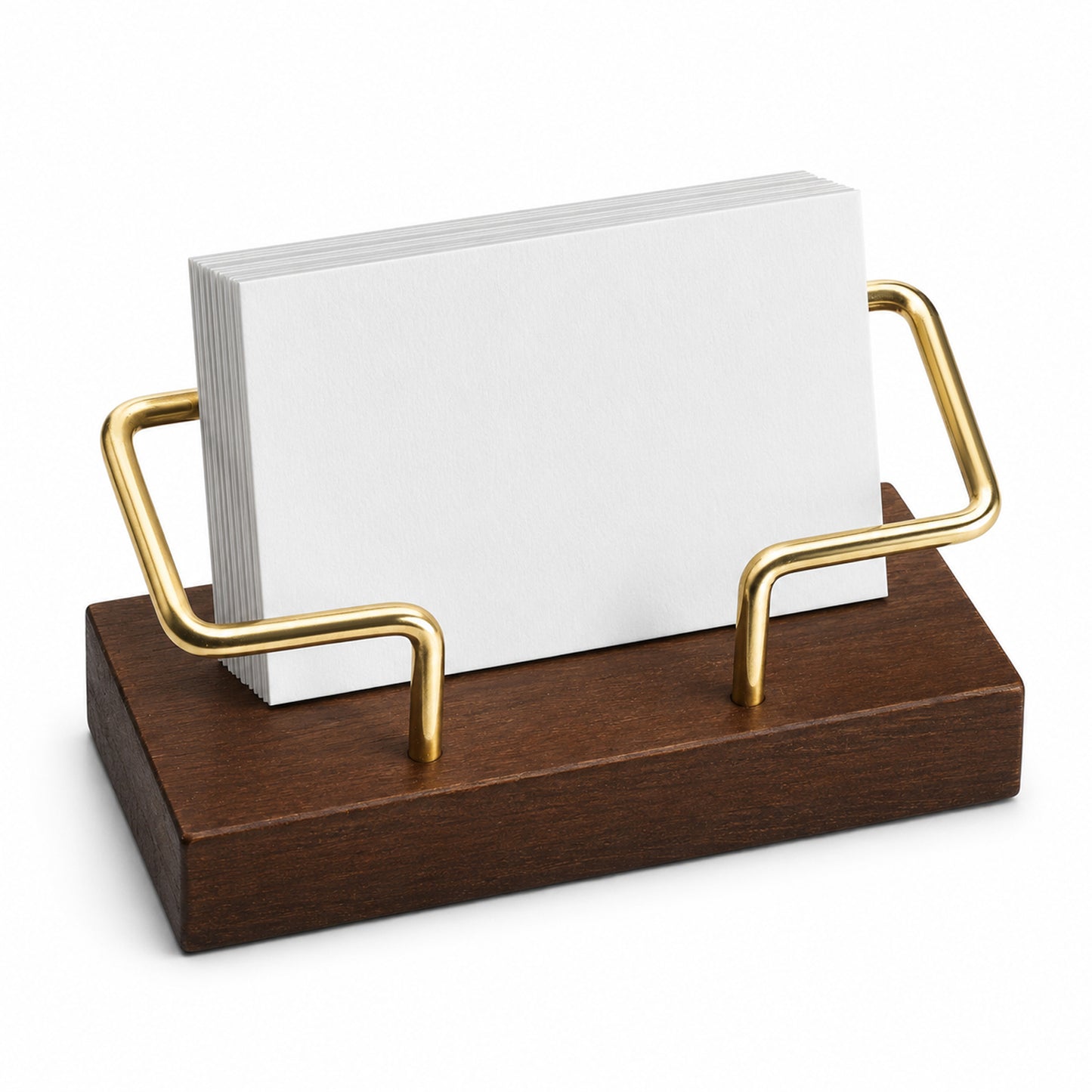 Gsbnjuy Wooden Business Card Holder for Desk Creative Card Display Stand