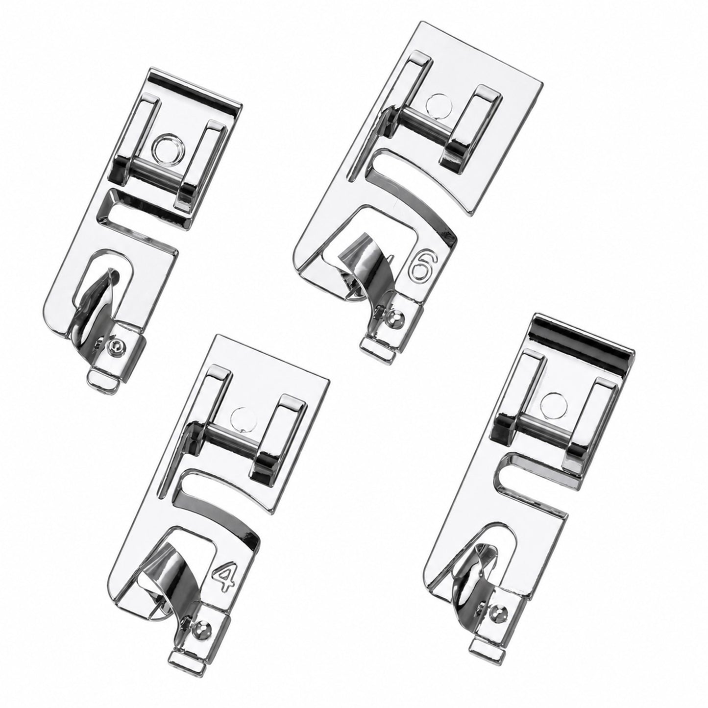 Hadnves Narrow Rolled Hem Foot Invisible Quilting Patchwork Foot Sewing Zipper Feet for All Low Shank Snap Sewing Machines Presser