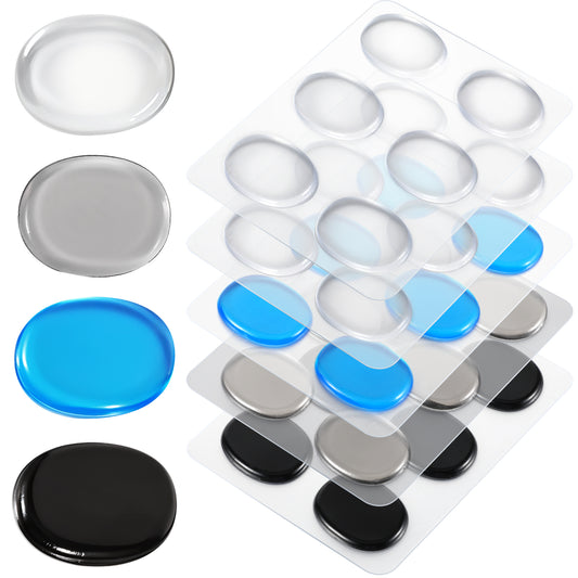 30 Pcs Drum Dampeners Round Gel Drum Pads Soft Silicone Damper Pads Transparent Drum Mute Pads Multicolored Drum Sound Dampening for Cymbals Tone Control Your Drum Head