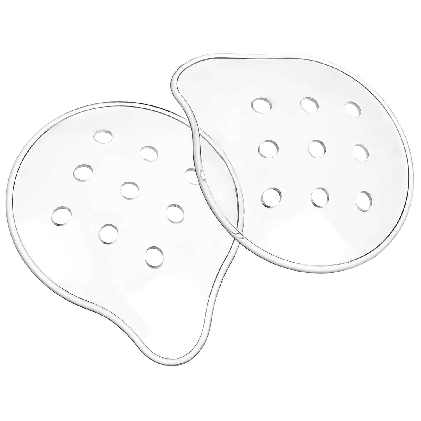 ElevateTech 9-Hole Plastic Eye Patches, 2 Pcs Clear Eye Shield After Surgery Eyes Protection Breathable Ventilated Protective Eyepatch for Adults Cataract Eyes Cover for Sleeping