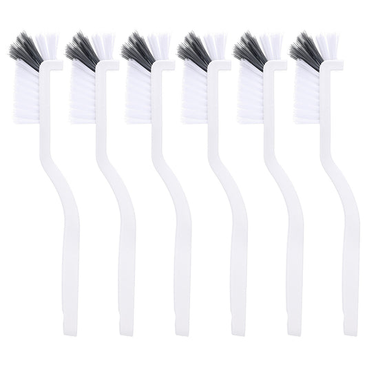 Wanmu 6 Pcs Kitchen Scrub Brush, Right Angle Cleaning Brush, Mini Stiff Bristles Tile Lines Brushes for Small Space Crevice Sink Household Dish Pot Pan Edge Corners