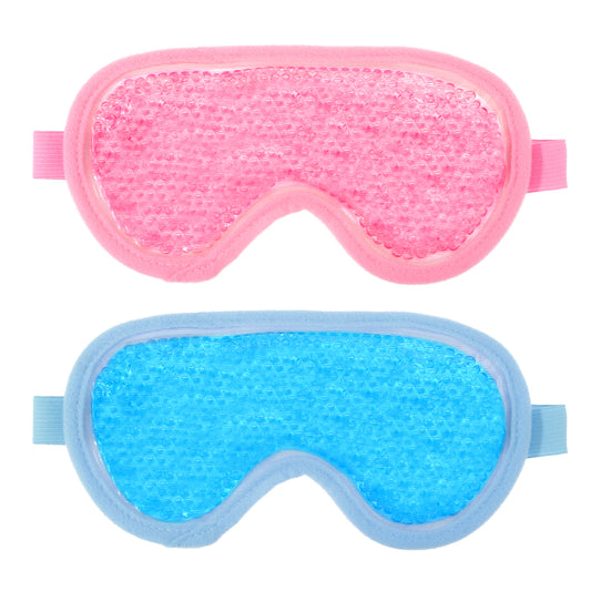 Dimeho 2 PCS Cooling Eye Mask Reusable Gel Bead Eye Mask Sleeping Eye Cooling Pads Cold Warm Compress Ice Pack Eyemask for Puffy Tired Dry Eyes Bags Dark Circles Post