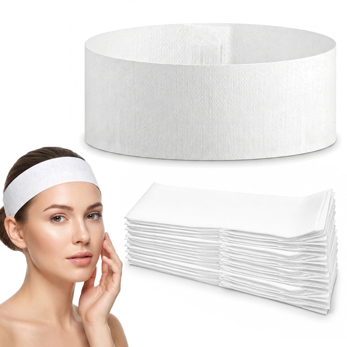 Sibba 30PC Disposable Spa Headbands, Disposable Headbands for Spa & Facials