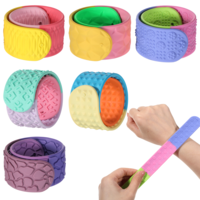 Gsbnjuy Slap Bracelets Silicone Sensory Snap Bracelets Fidget Toys Adults