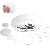 Wanmu 32Pcs Mini Acrylic Round Mirror Tiles, Self-Adhesive Small Mirror Stickers Mosaic Tiles for DIY Crafts, Centerpieces Home Wall Decor, Jewelry Making Decorative Supplies (6 Size)