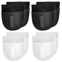 COMNICO 4 Pairs Set-in Shoulder Pads Thickness 1.5cm Breathable Sponge Foam Pads Sloping High Low Shoulders Pad Sewing Accessories for Women Men Blazer Suit T-Shirt (Black+White)