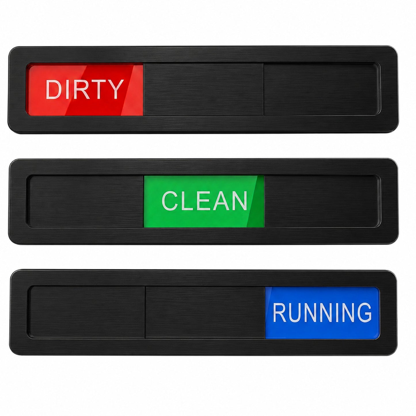 ElevateTech Dishwasher Magnet Clean Dirty Dishwasher Running Sign 3 Options Dishwasher-Magnet Clean Dirty Sign, Works on All Dishwashers, Easy to Switch, Black