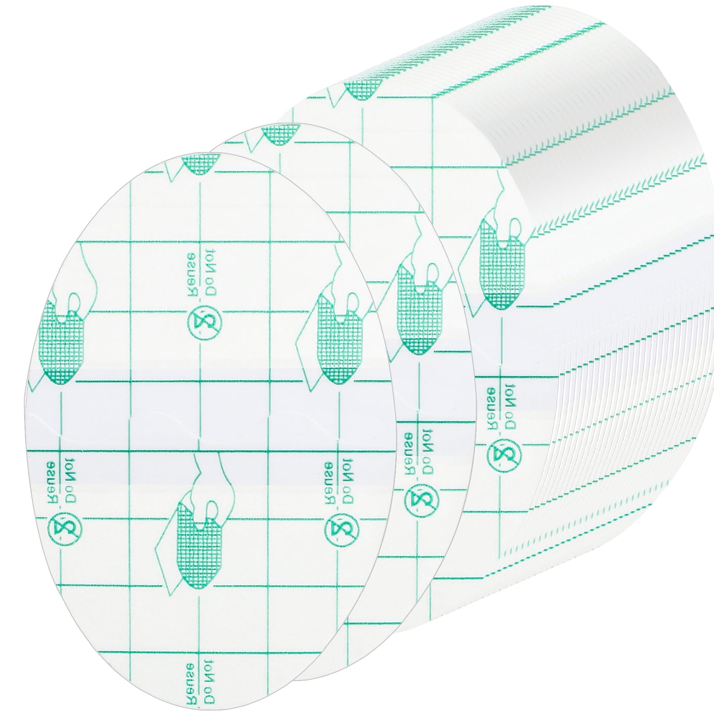 Wanmu 50Pcs Waterproof Bandages, 3.2" x 2.1" Transparent Waterproof Film Dressing for Skin, Adhesive Cover Patch for Post Surgical Shower or IV Shield, Tattoo Aftercare