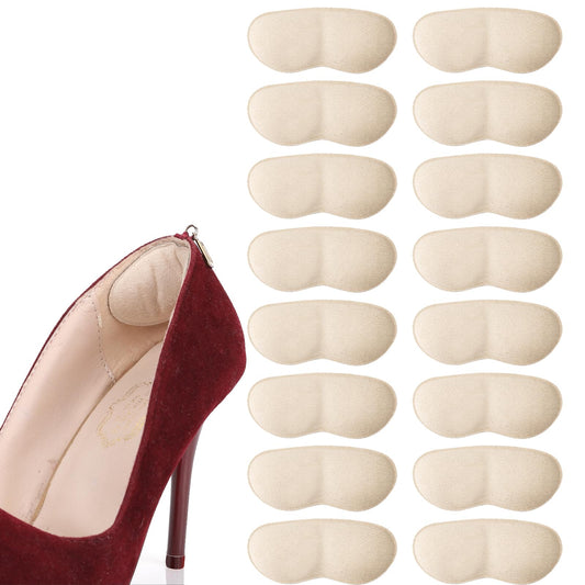 Sibba 8 Pairs Heel Cushion Pads Comfort Microsuede Heel Grips for Loose Shoes Self-Adhesive Heel Liners Heel Inserts Heel Protector for Anti Blister and Prevent Heel Pains