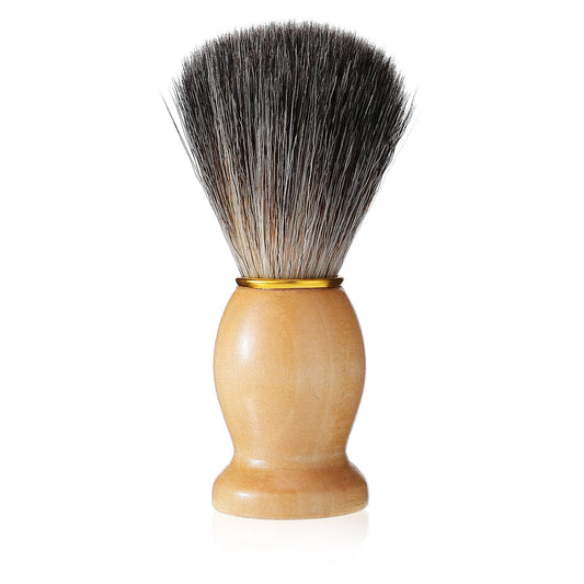 COMNICO Shaving Brush, Handmade Pure Badger Hair Men's Shaving Brush with Wooden Handle, Shaving Brush for Hairdressing Salon, Quick Foaming Shaving Cream Brush for Men, Wet Shaving with Shaving Cream