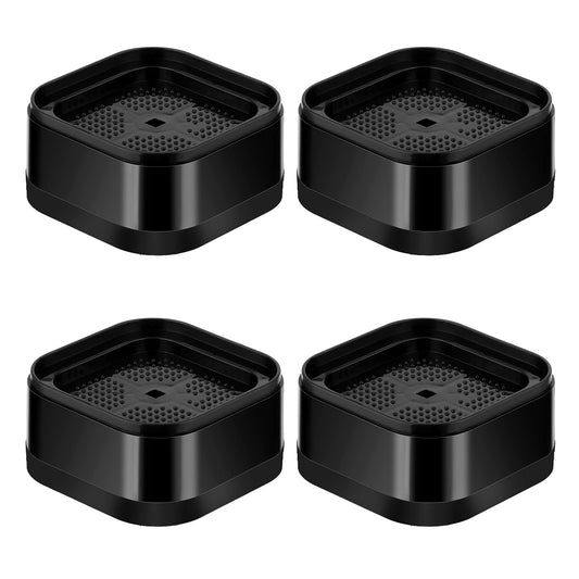 Sibba Furniture Risers 4 Pcs Adjustable Bed Risers Heavy Duty Lifts Pad Square Sofa Stackable Accessories Fit Desk Leg, Table, Couch, Chair, Bed, Frame, Dorm (Black)