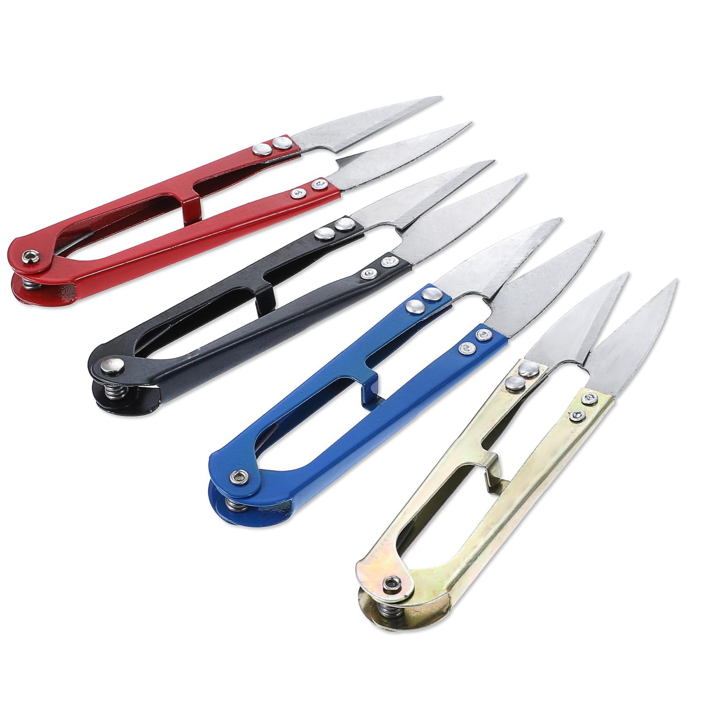 4Pcs Yarn Thread Cutter 4.3 Inch Sewing Scissors Bonsai Pruning Clipper Small Snip Trimming Nipper Mini Thread Scissor Handheld Embroidery Clippers for DIY Knitting Supplies Garden Plant