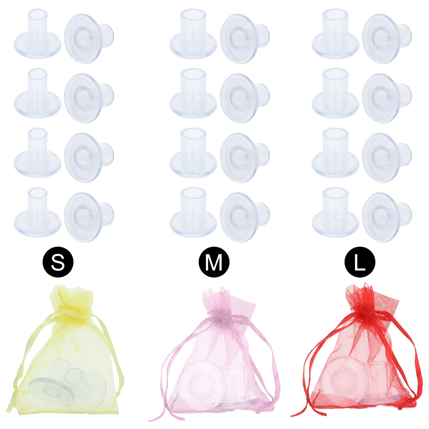 Sibba High Heel Protectors Shoe Guards Repair Replacement Caps Heels Tips Sole Shield Covers Bottom Stoppers Inserts for Women Bridesmaid (15 Pairs Transparent)
