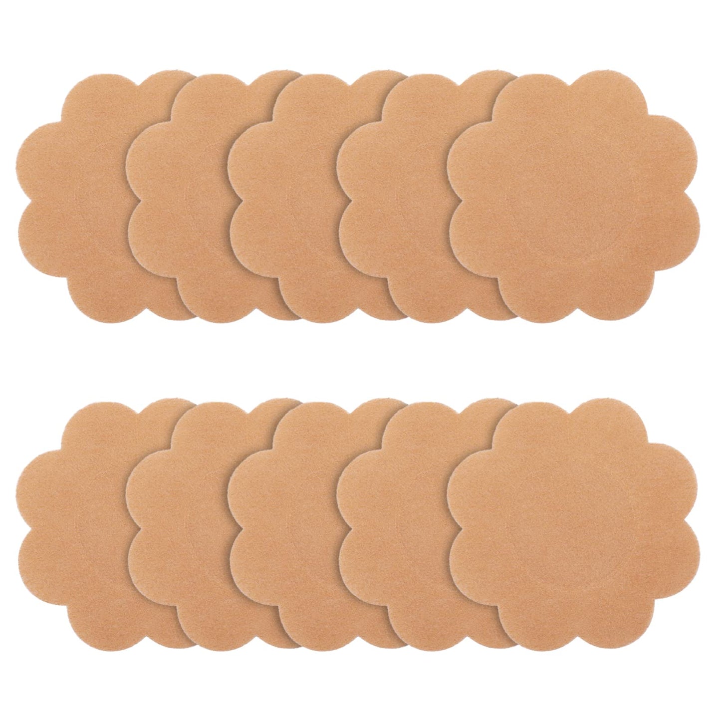Sibba Nipple Cover Pasties Covers Pads 10 Pieces Beige Breast Petals Stickers Tape Pasty Nipless Lift Stickiness Sticky Silicone Breathable Lingerie Underwear Accessories For Wedding Dress Women Girl