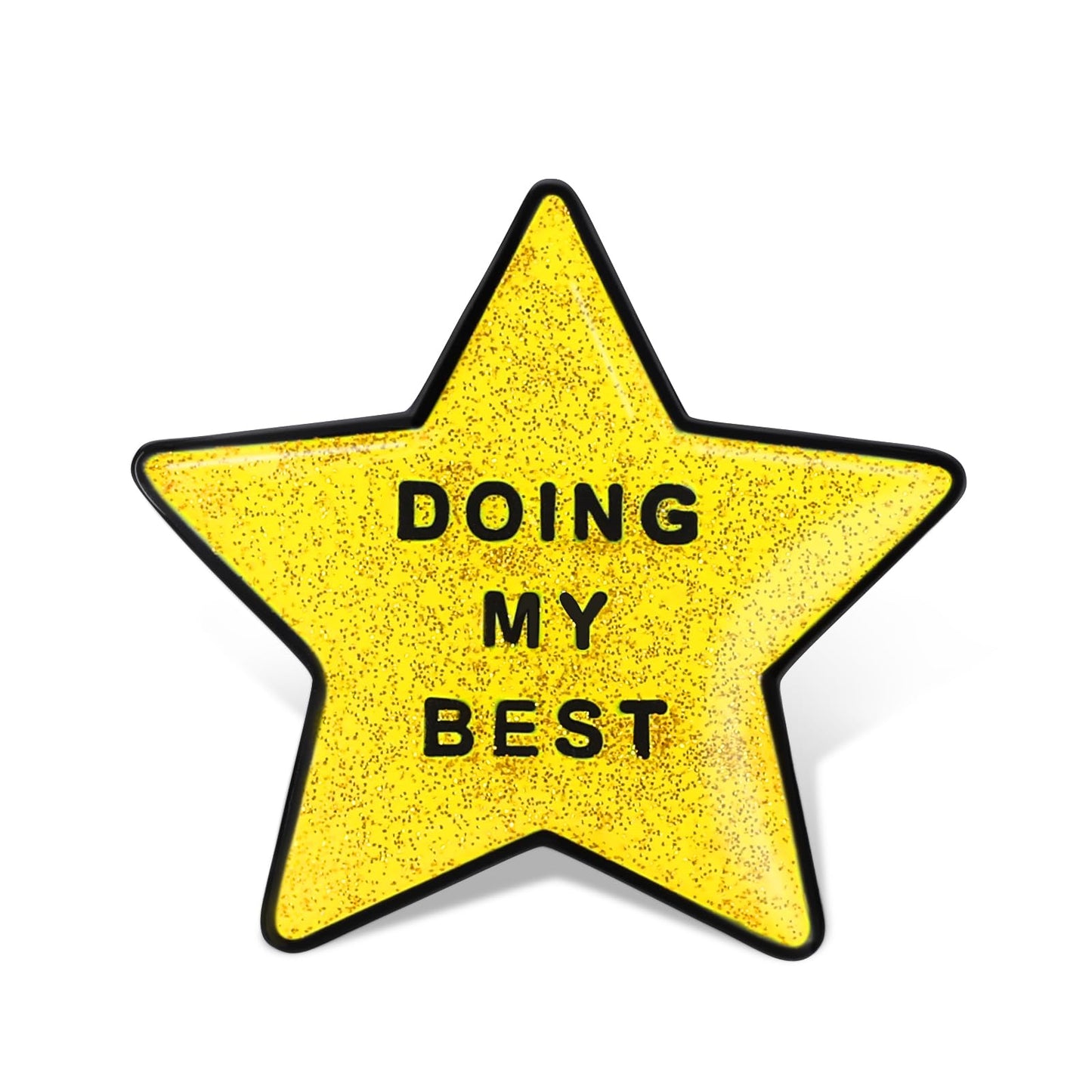 COMNICO Gold Star Enamel Pin, Glitter Star Brooch Pin Elegant Wedding Party Metal Badges Fashion Jewelry Accessories Funny Pin Brooches and Pins for Women Men