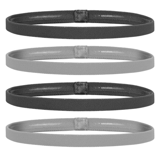 Sibba Gymnastics Headband, 4 Pieces Non-Slip Athletic Exercise Sport Hair Bands, Silicone Grip Hairband for Men Woman Working Out