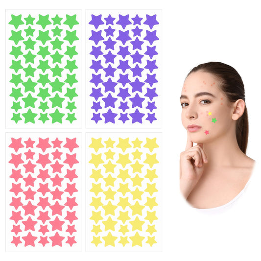 Sibba Face Pimple Patches Cute Star Zit Covers 160 Pcs Sticky Spot Stickers Hydrocolloid Pad Covering Pore Cleaning Strips Peel Invisible Spot Absorbing Zit Patch for Women Men