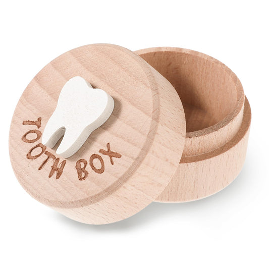 Tooth Fairy Box for Girls Cute Carved Wooden Box with 3D Tooth Stores Lost Teeth for Kid Souvenir Tooth Dropped Keepsake Colored Storage Gift Box for Baby Shower Toddler Little Girl Boy Birthday