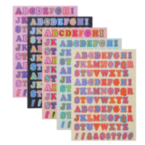 1320pcs 15 Sheets Colorful Letter Stickers Self Adhesive Alphabet Letter Stickers Decorative DIY Crafts Letter Number Stickers for Home School Office DIY Scrapbook Water Bottles Gifts Box Card Crafts