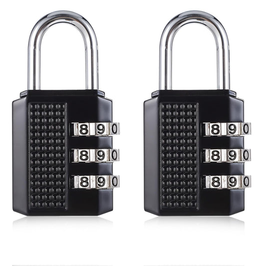 2 Pcs Combination Lock Resettable 4 Digit Padlock Heavy Duty Lock for School Gym Locker Fence Gate Toolbox Employee Hasp Locker Reel Cabinet Storage Door