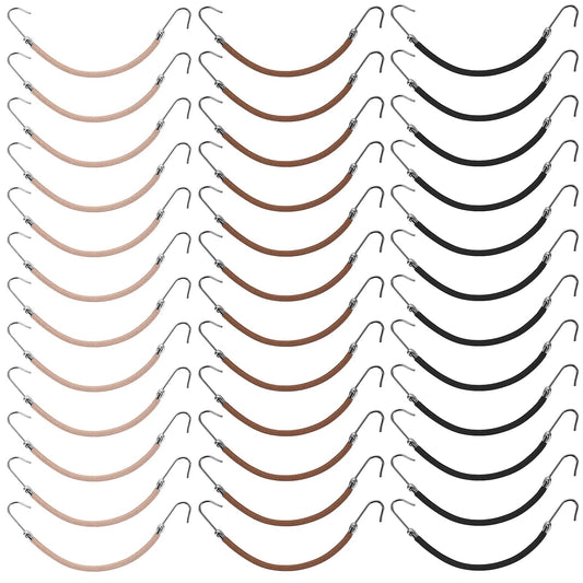 Sibba 36 Pieces Elastic Hook Hair Tie Hooks Hair Cord Bungee Hair Ties Styling Ponytail Holder for All Hair Types