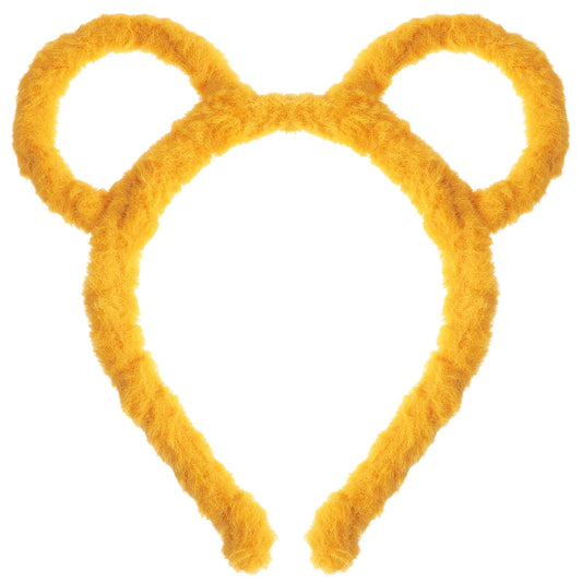 Sibba Makeup Headband Bear Ears Hairband Yellow Animal Caps Cute Headpieces Soft Headwear Costumes Hat Washing Face Headband for Women Sports Party Spa Facial Cosplay