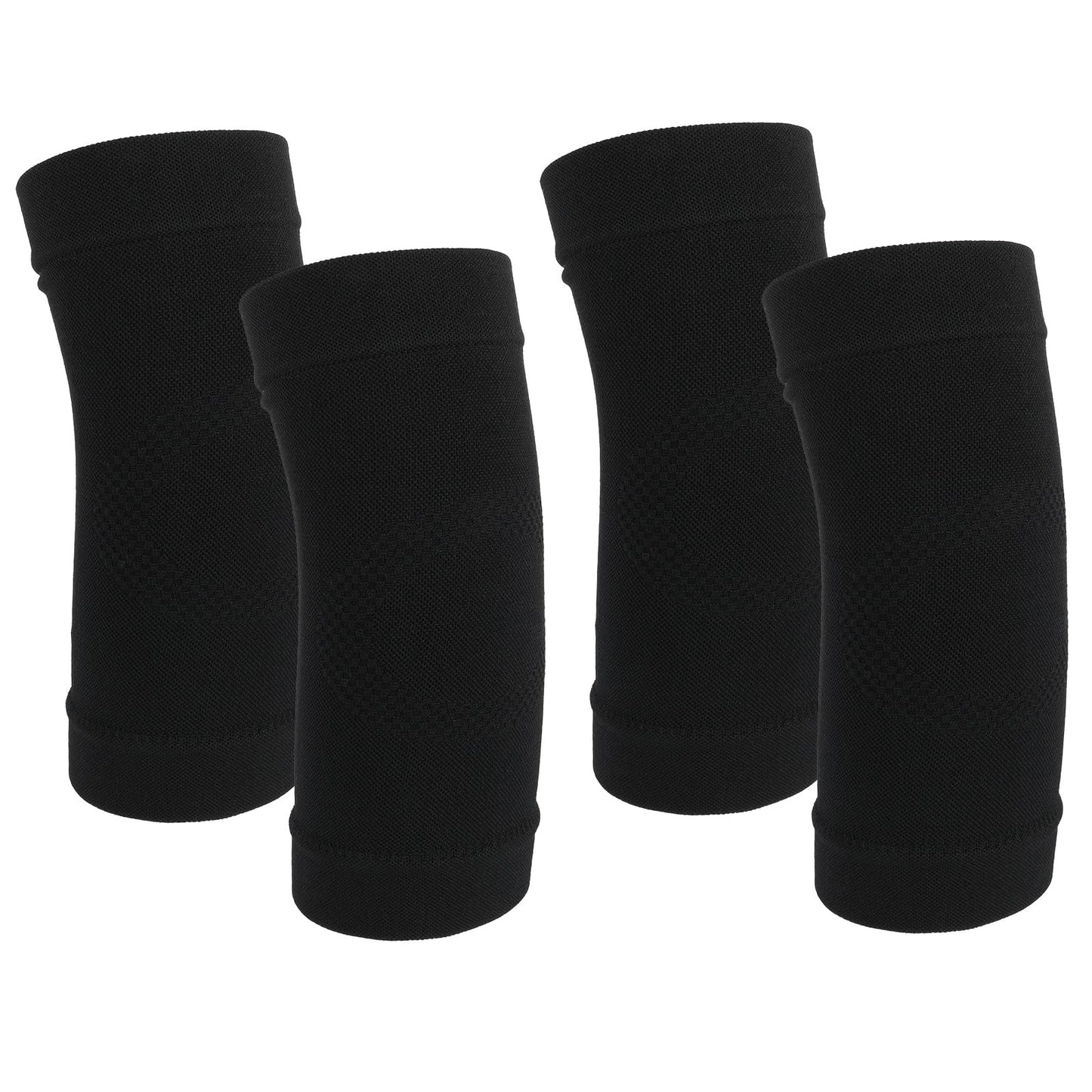 COMNICO 4 Pack Elbow Brace Nylon Tennis Elbow Compression Support Sleeve for Women Men Golfers Elbow Pain Relief Pads for Tendonitis Arthritis Bursitis Workout Weightlifting(Black)