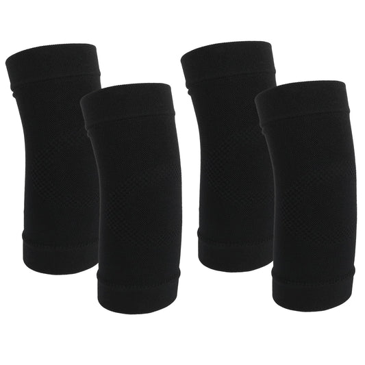COMNICO 4 Pack Elbow Brace Nylon Tennis Elbow Compression Support Sleeve for Women Men Golfers Elbow Pain Relief Pads for Tendonitis Arthritis Bursitis Workout Weightlifting(Black)