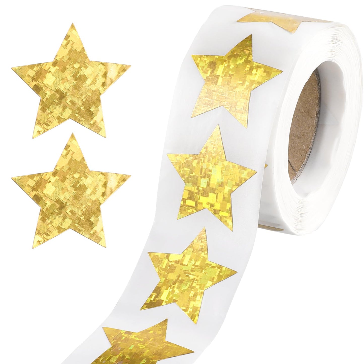 Dimeho 500 Pcs Gold Star Stickers Sparkly Metallic Foil Stickers for Reward Adhesive Small Incentive Stickers for Student Behavior Chart Labels, Teachers Classroom Supplies, Crafts(1 Inch)