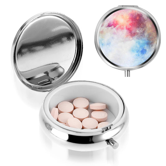 Sibba 3 Compartment Pill Case, Travel Portable and Multi-Functional Pill Box, Moisture Proof Pill Case for Purse & Pocket, Medicine Organizer Box for Vitamins, Fish Oil & Supplements (Red)