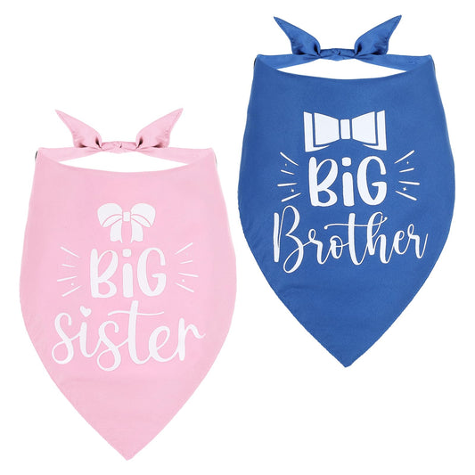 Sibba Dog Bandanas Cooling Bandana For Dogs Cat Summer Holiday Collar Scarf Accessories Pet Flag Big Sister Brothers Announcement Personalized Birthday Party Apparel Photo Prop Dressing Up Clothing