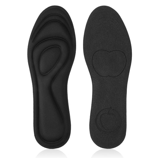 2 Pairs Memory Foam Insoles, Full-Foot Responsive Cushioning Plantar Fasciitis Insoles for Women Man, Arch Support Inserts Comfortable Insoles for Everyday Use for Foot Health(W 12-12.5 /M 10.5-11)